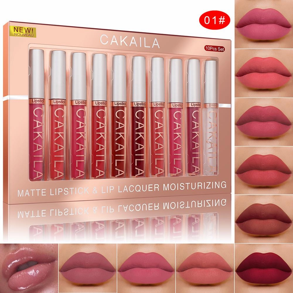10pc Set Matte Lipgloss Liquid Lipstick Makeup Sets