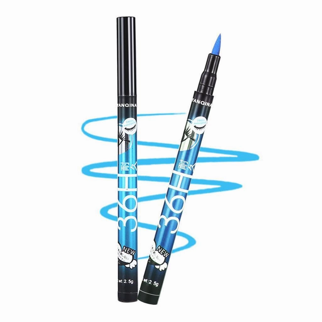3x Liquid Eyeliner Pen Waterproof Blue Definer, 3 Pcs