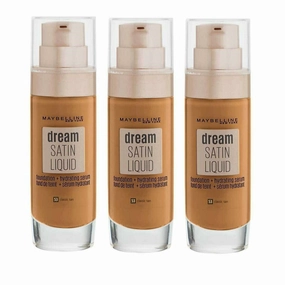 3x Maybelline Dream Satin Liquid Foundation with Hydrating Serum 53 Classic Tan