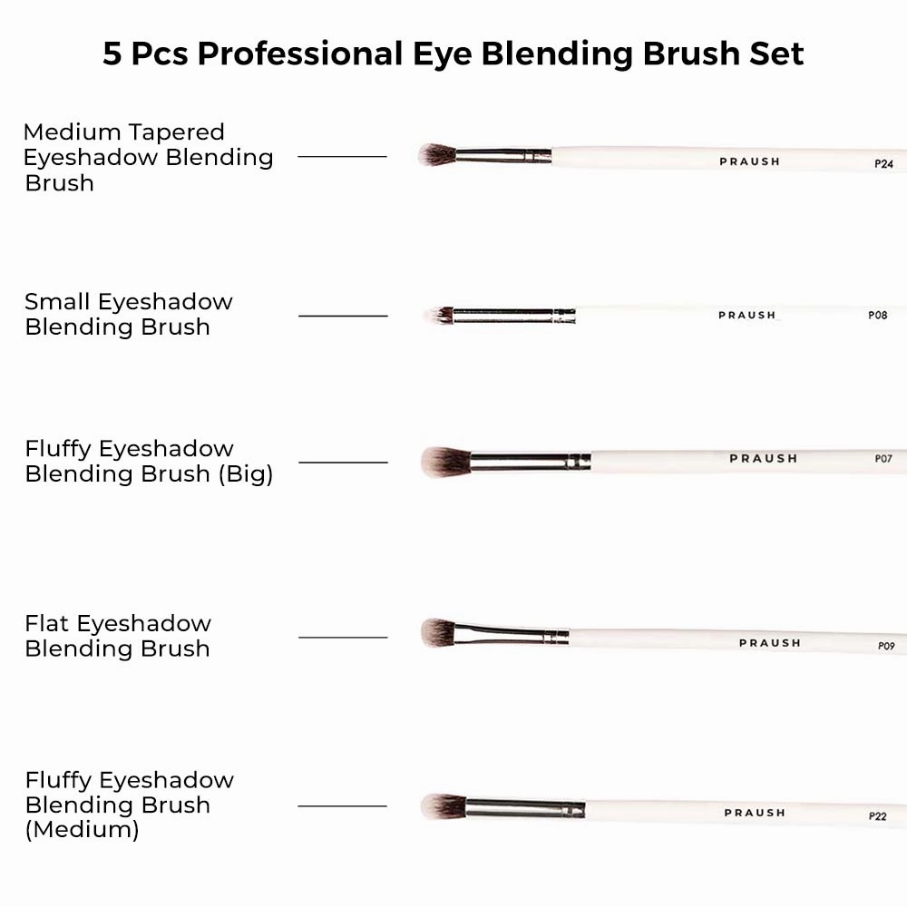 5 Pcs Professional Eye Blending Brush Set