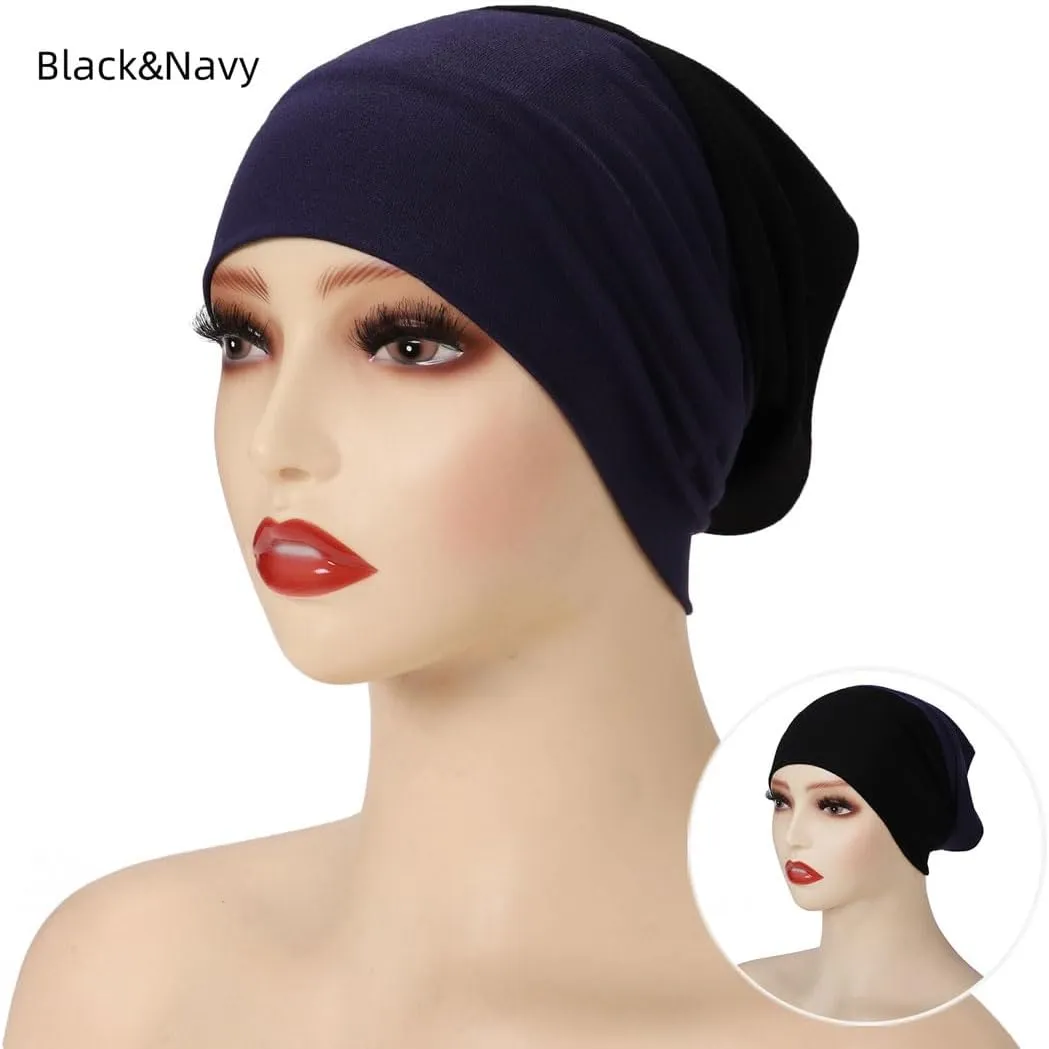 5Pack Muslim Inner Hijab Caps Women Stretchy Breathable Full Cover Undercap Tube Bonnet