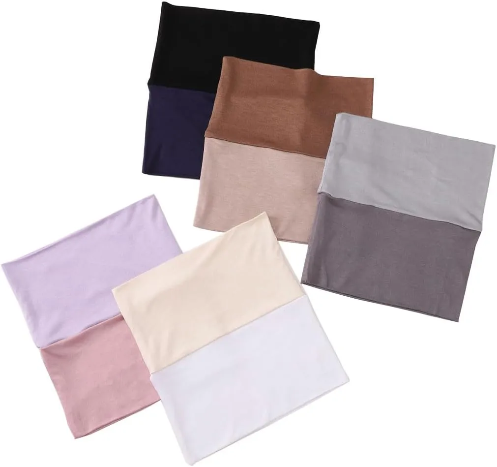 5Pack Muslim Inner Hijab Caps Women Stretchy Breathable Full Cover Undercap Tube Bonnet