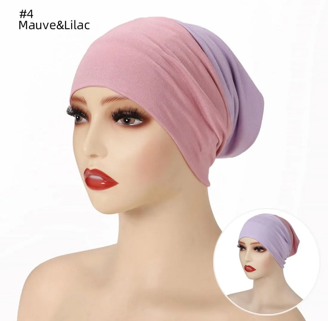5Pack Muslim Inner Hijab Caps Women Stretchy Breathable Full Cover Undercap Tube Bonnet