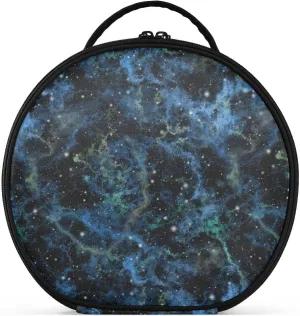 ALAZA Abstract Blue Universe Nebula Night Starry Sky Shiny Outer Space Travel Make Up Organizer Cosmetic Brush Bags Case