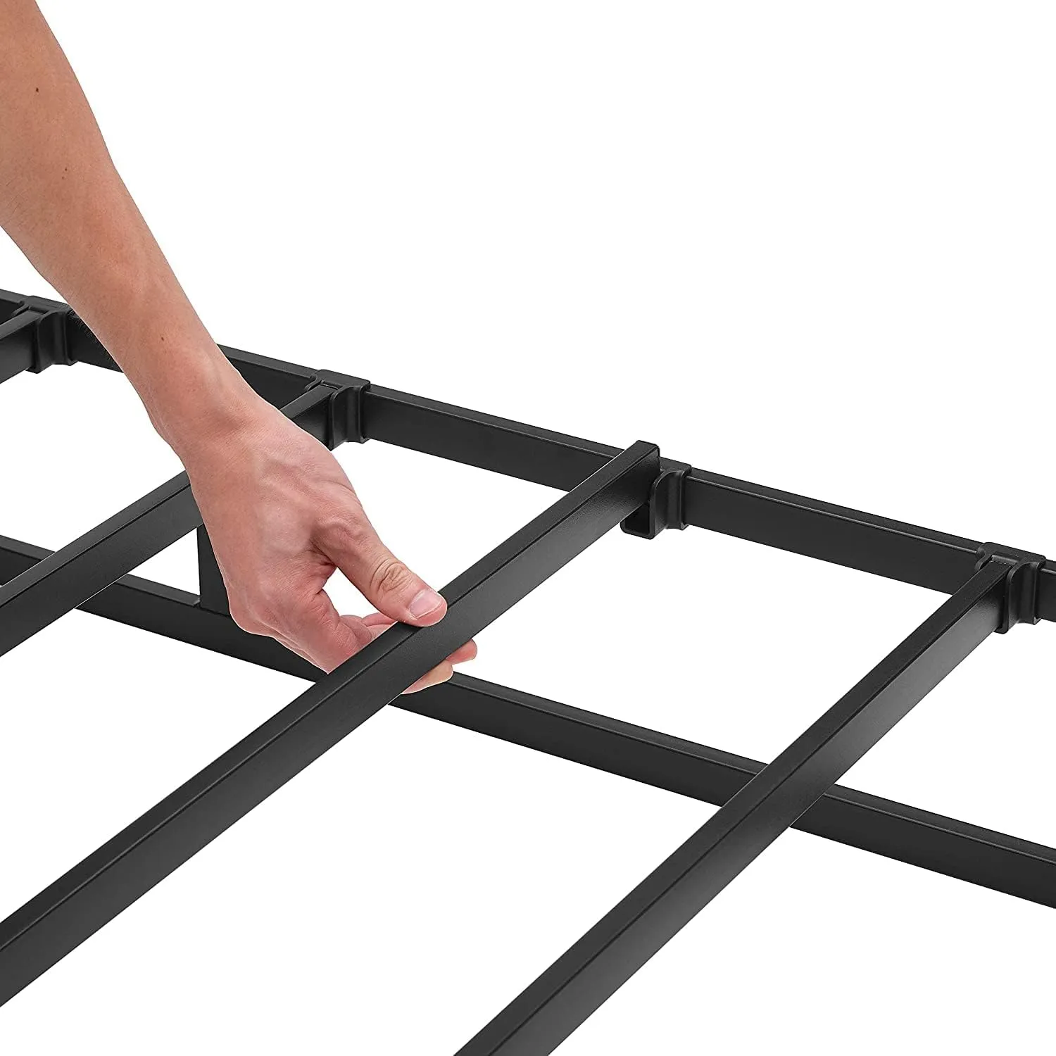 Amazon Basics Smart Box Spring Bed Base, 9-Inch Height Mattress Foundation, Tool-Free Easy Assembly, King, 79"L x 75.5"W x 9"H, White