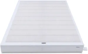 Amazon Basics Smart Box Spring Bed Base, 9-Inch Height Mattress Foundation, Tool-Free Easy Assembly, King, 79"L x 75.5"W x 9"H, White