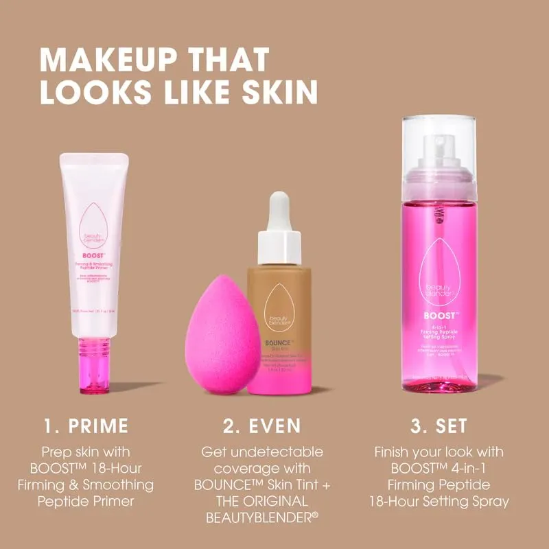 Beautyblender 12-Hour Always on Radiant Skin Tint, Breathable Serum Foundation Stays Put for All Day Long Wear, Infused with Hyaluronic Acid & Niacinamide, Medium 2