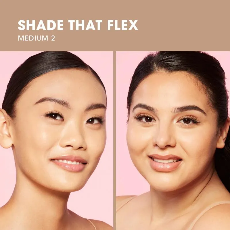 Beautyblender 12-Hour Always on Radiant Skin Tint, Breathable Serum Foundation Stays Put for All Day Long Wear, Infused with Hyaluronic Acid & Niacinamide, Medium 2