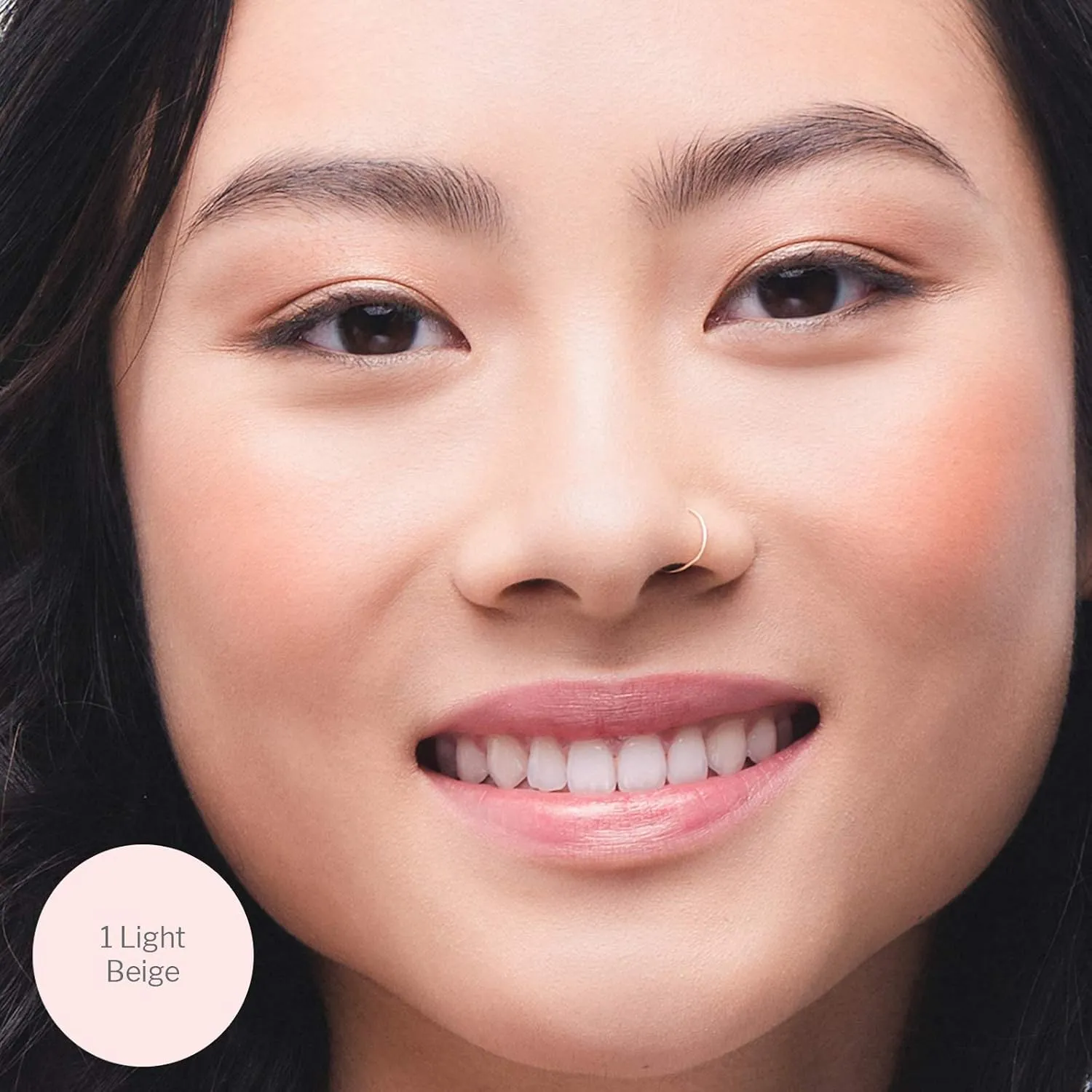 Camera Stick Foundation by True   Luscious - Full Coverage Cream Foundation - Non-Comedogenic & Hydrating Formula - Vegan, Paraben Free, & Cruelty Free - 0.49 oz (Shade 1: Light Beige)