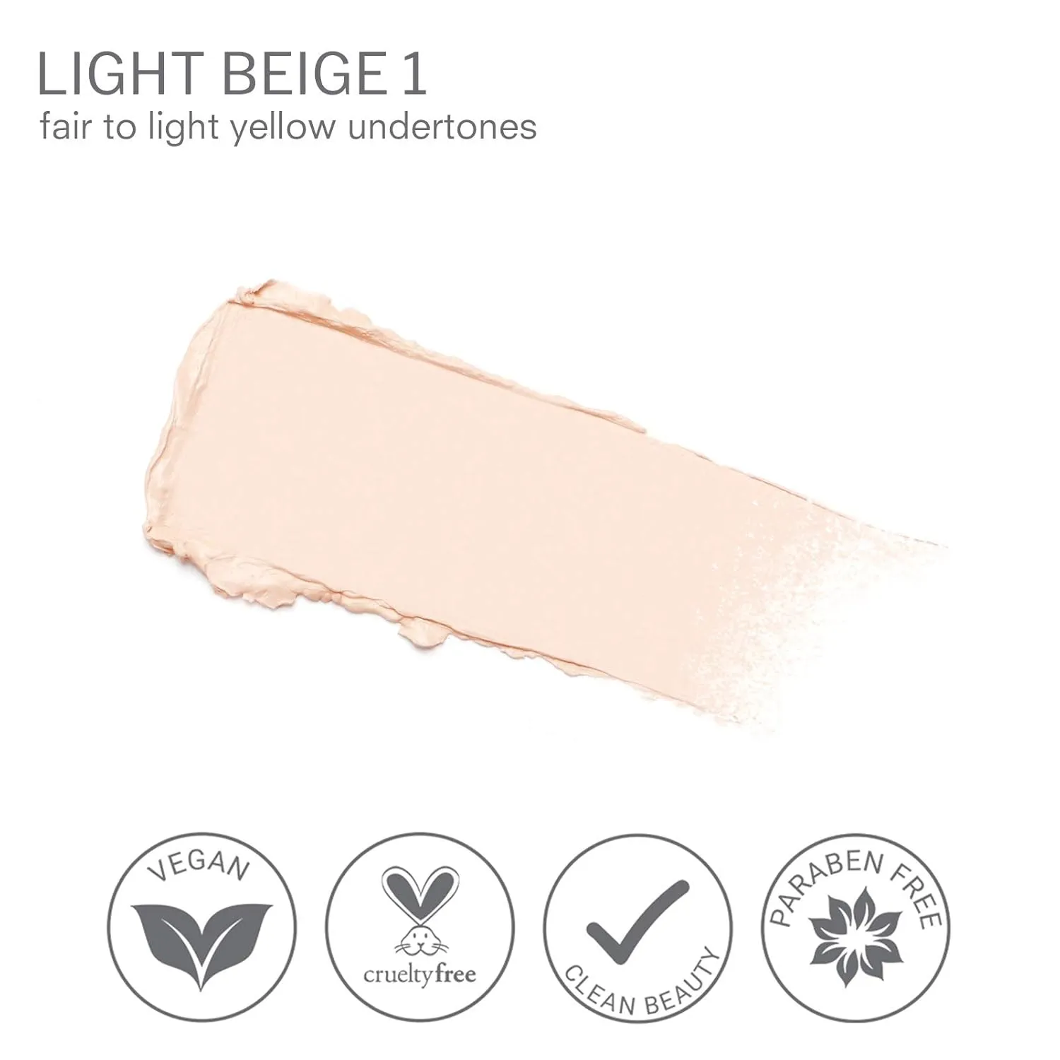 Camera Stick Foundation by True   Luscious - Full Coverage Cream Foundation - Non-Comedogenic & Hydrating Formula - Vegan, Paraben Free, & Cruelty Free - 0.49 oz (Shade 1: Light Beige)