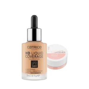 Catrice | HD Liquid Coverage Foundation 34 & Under Eye Brightener 10 Light Rose | Full Coverage Makeup | Vegan & Cruelty Free