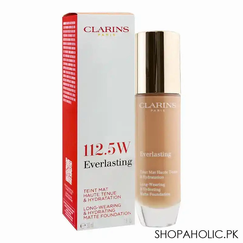 Clarins Paris Everlasting Long-Wearing & Hydrating Matte Foundation, 112.5W Caramel