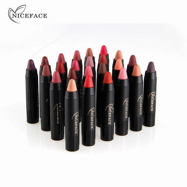 Cosmetics Matte International tracking Lips Gloss Lasting Up Lip Niceface Waterproof Clear guidance Crayons 24pcs/set Make Nude Long Lipsticks Lipstick Women Pen