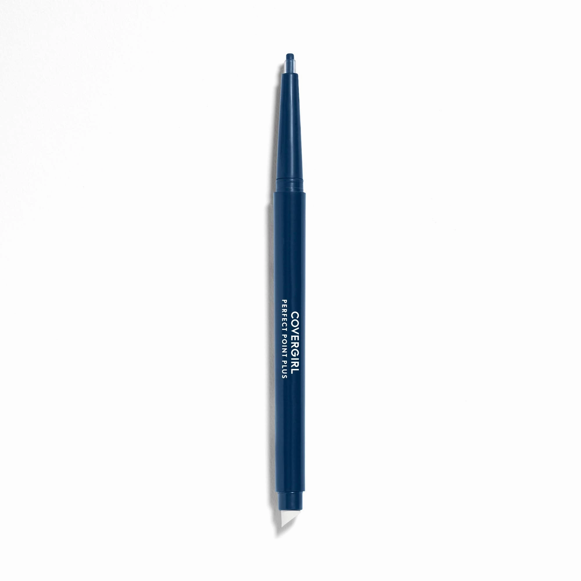CoverGirl Perfect Point Plus Eyeliner Pencil, Midnight Blue, Long-Lasting, Versatile Navy, Soft Smudging Tip, No Sharpening Needed, Pack of 1