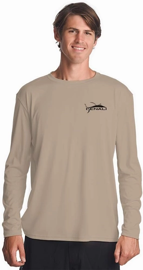 Denali Men's Tuna Logo Tournament Teaser UPF 50  Long Sleeve T-Shirt, UV Protection, Quick Dry Fisherman's Shirt