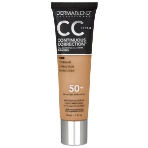 Dermablend Continuous Correction Tone-Evening CC Cream Foundation SPF 50 , Full Coverage Foundation Makeup & Color Corrector, Oil-Free