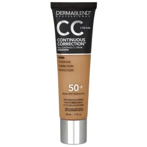 Dermablend Continuous Correction Tone-Evening CC Cream Foundation SPF 50 , Full Coverage Foundation Makeup & Color Corrector, Oil-Free