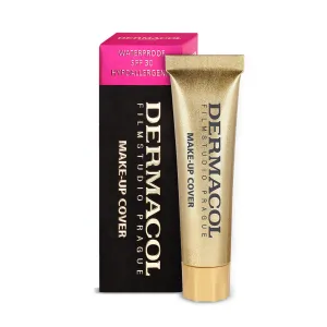 Dermacol Mini Full Coverage Foundation 13g, Liquid Matte Makeup with SPF 30, Waterproof Foundation for Oily Skin, Acne, & Under Eye Bags, Long-Lasting Makeup Products Shade - 212