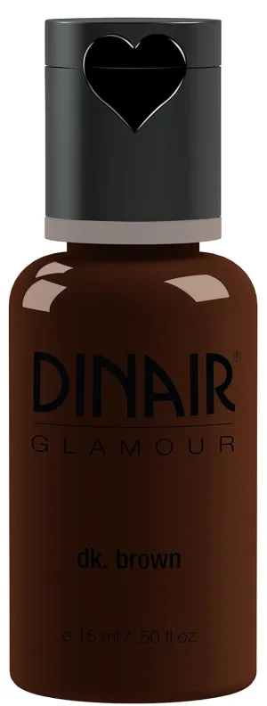 Dinair Airbrush Makeup Foundation | Dark Brown | GLAMOUR: Natural, Light coverage, Matte 1/2oz