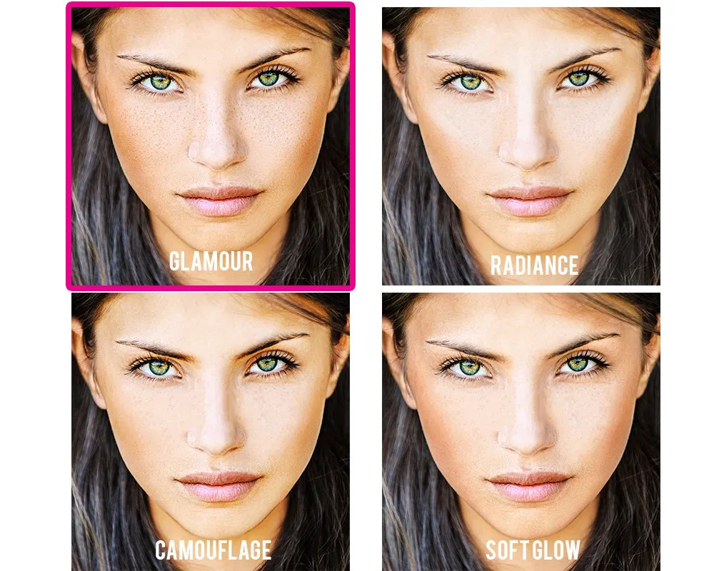 Dinair Airbrush Makeup Foundation | Dark Brown | GLAMOUR: Natural, Light coverage, Matte 1/2oz