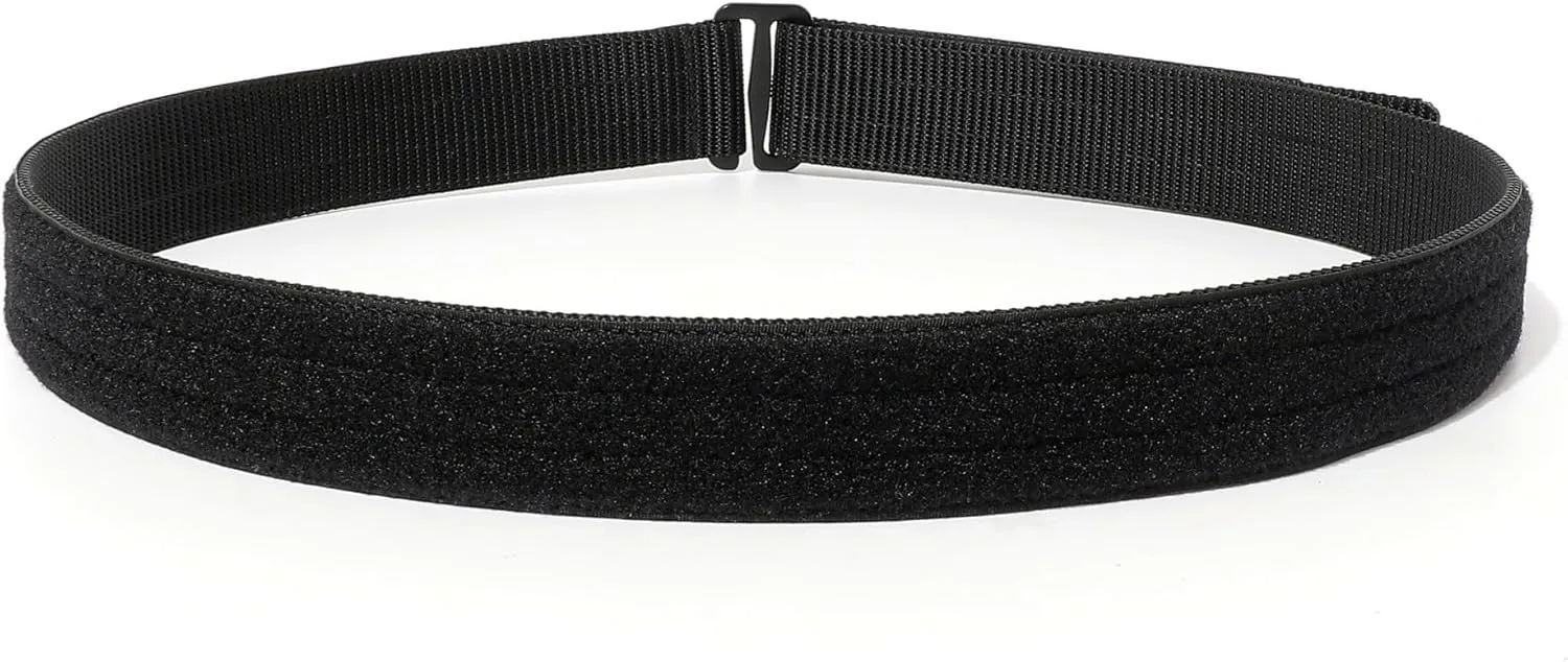 Duty Inner Belt Loop/Hook Liner Simple EDC Stiff Nylon Gun Belt Men Concealed Carry with Stainless Steel Hook Clasp