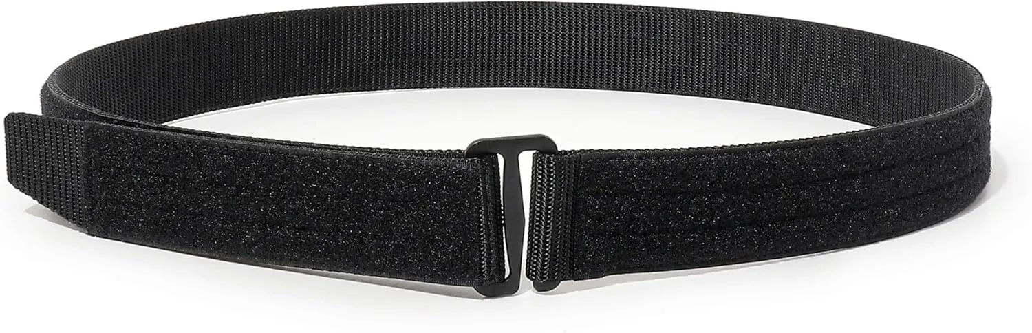 Duty Inner Belt Loop/Hook Liner Simple EDC Stiff Nylon Gun Belt Men Concealed Carry with Stainless Steel Hook Clasp