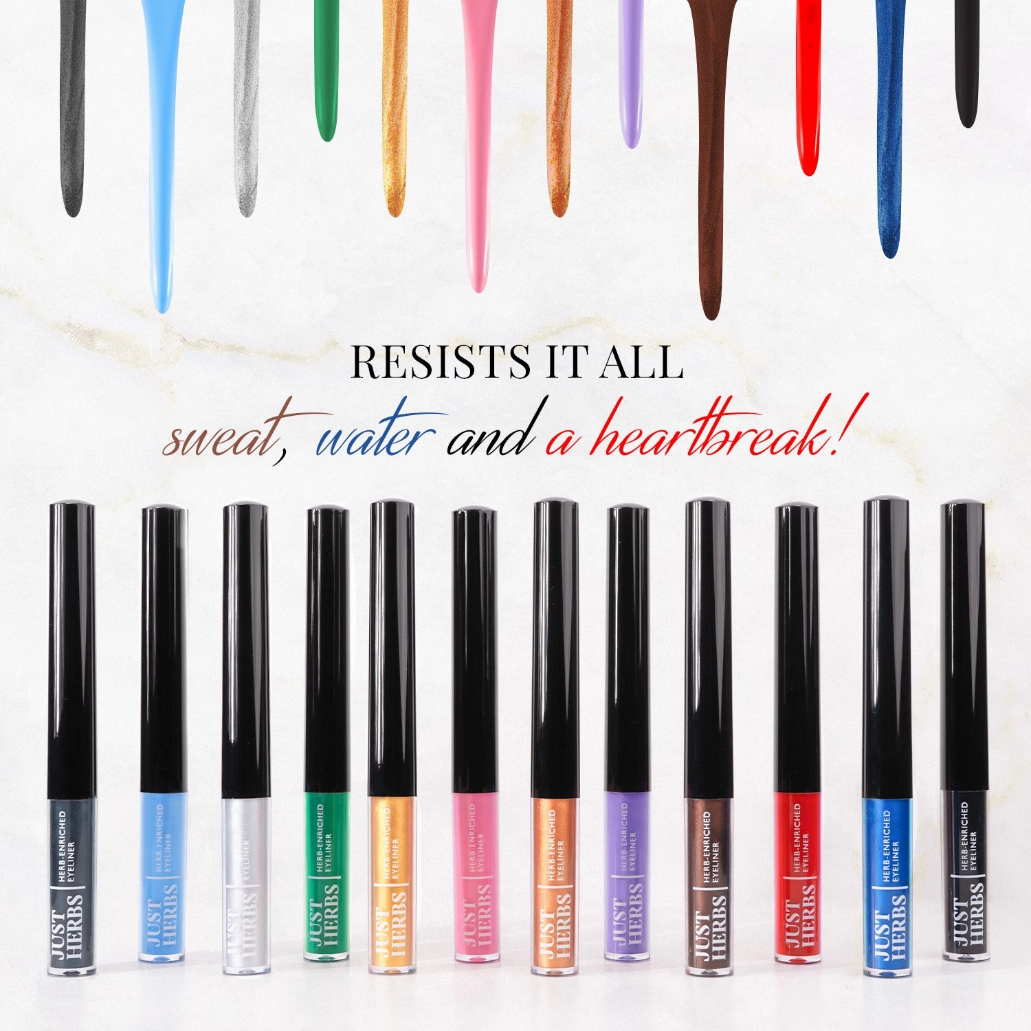 Eclectic Blue: Herb-Enriched Waterproof Eyeliner Organic with Jojoba Oil & Vitamin E