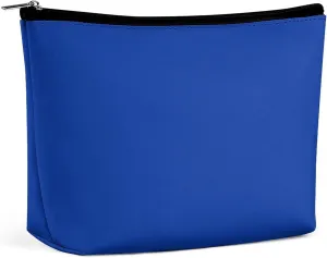 Elegant Makeup Bag, Cobalt Blue Solid Color Elegant Cosmetic Bag Large Capacity Pouch Portable Organizer for Men & Women