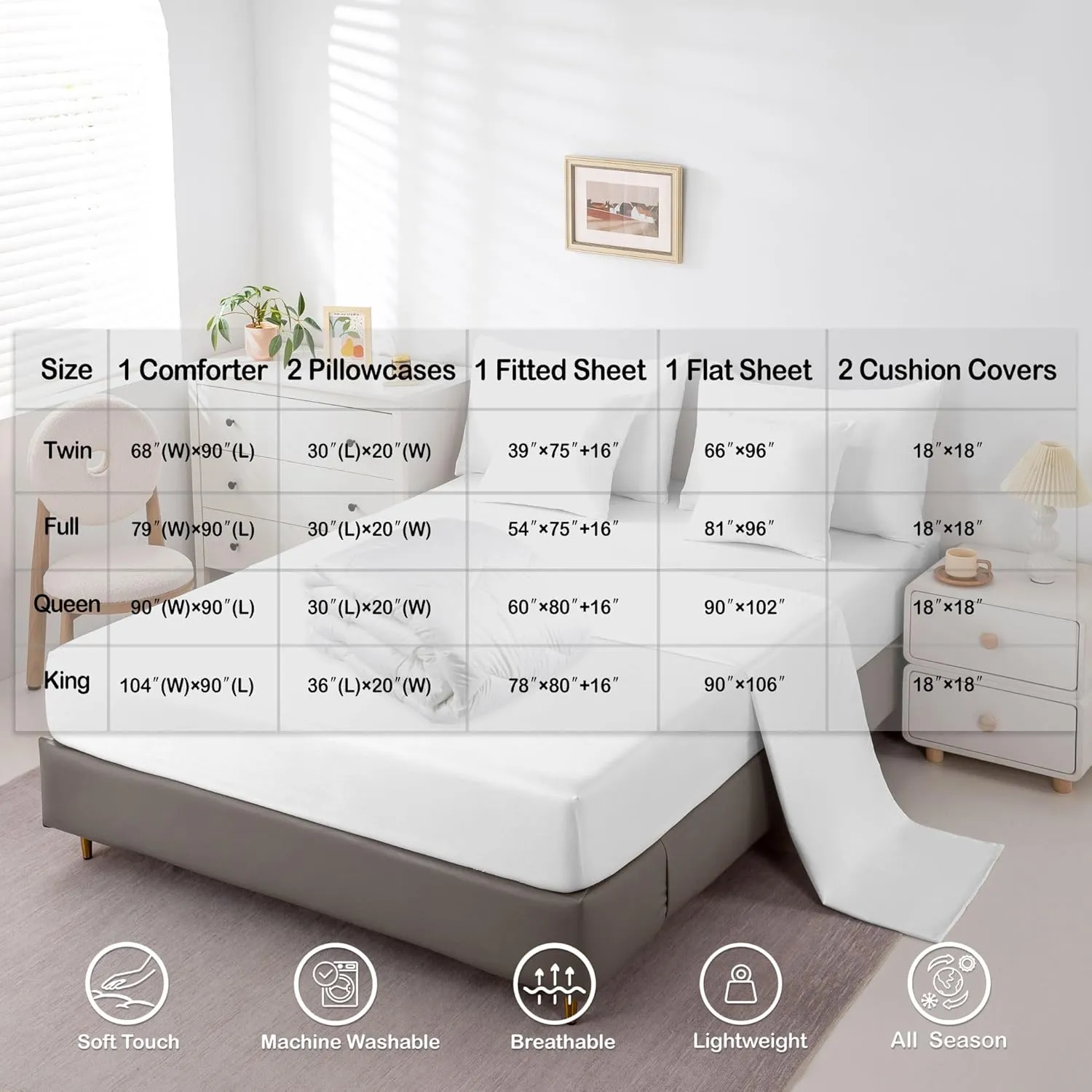 Erosebridal Butterfly 7 Piece Comforter Set Full Bed in a Bag,Biology Theme Bedding Sets Vintage Text Poster Style Comforter and Sheet Set,Rustic Aesthetic Animal Bed Set