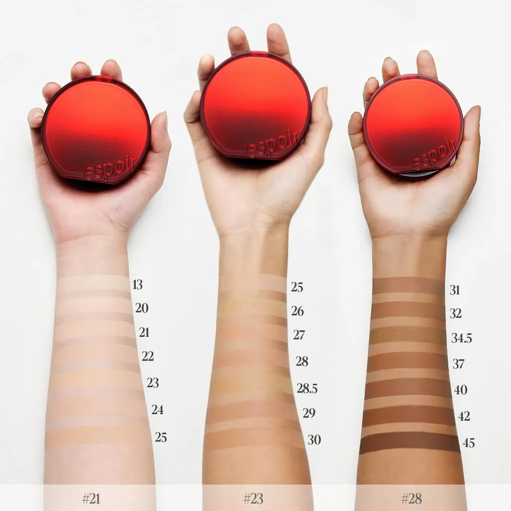 espoir [NEW] Be Velvet Cushion Foundation | Quick and Easy Coverage with Long-lasting Color by Zero Oxidation (#21 Ivory, 0.46 Ounce (Pack of 1))