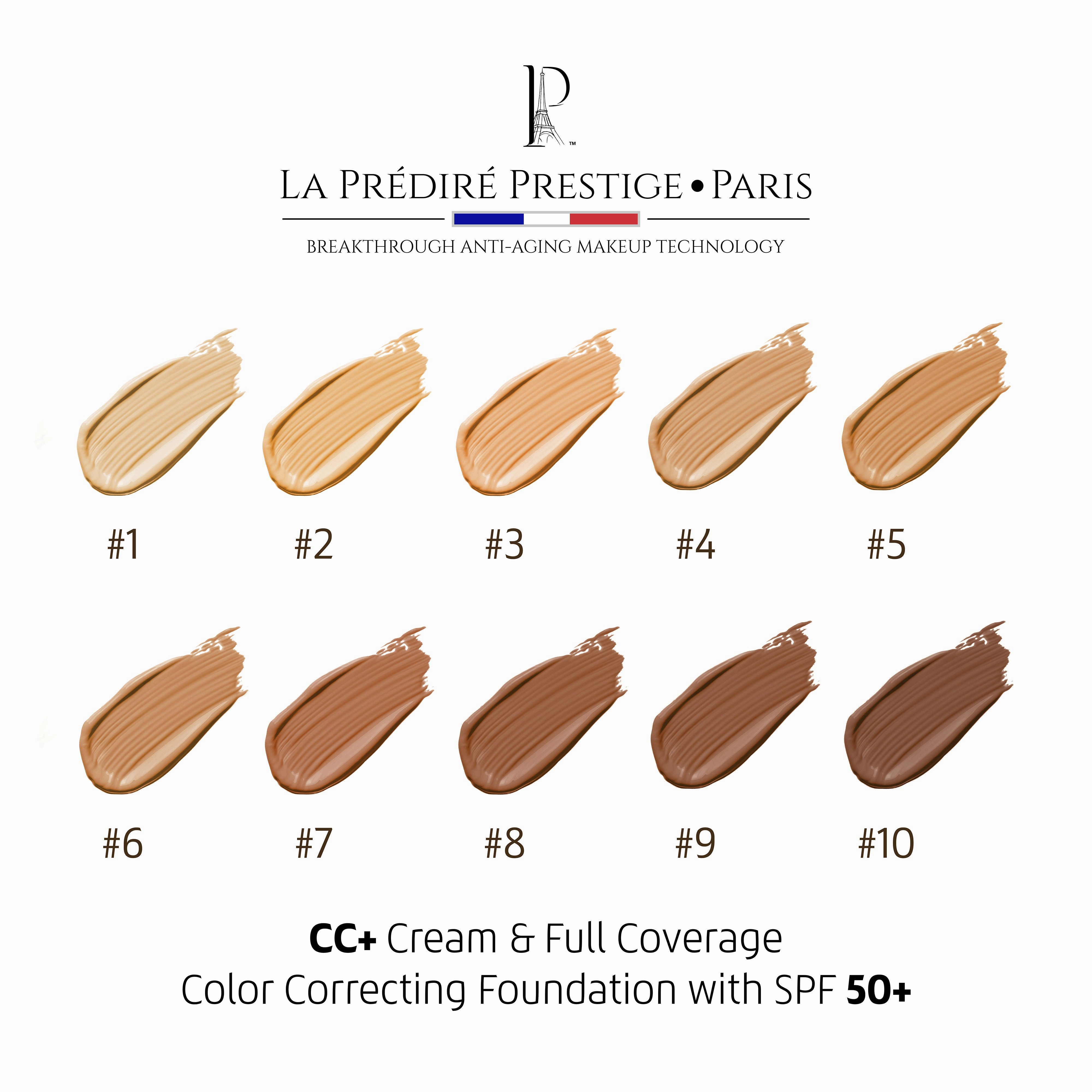 Flawless Sheild CC  Cream & Full Coverage Color Correcting Foundation with SPF 50  #04