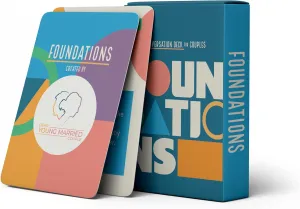 Foundations Card Deck Conversation Starters - 52 Questions and Tips to Become Connected - Cards Game - Wedding Gift - Road Trip - Get to Know Each Other