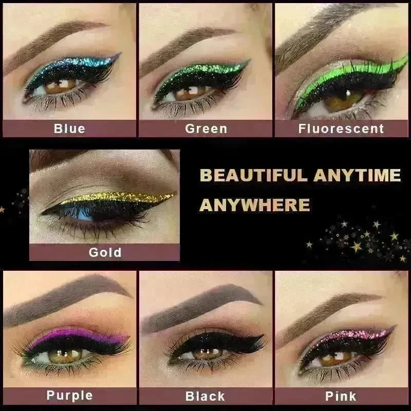 Glittering Eyeliner Sticker False lashes set
