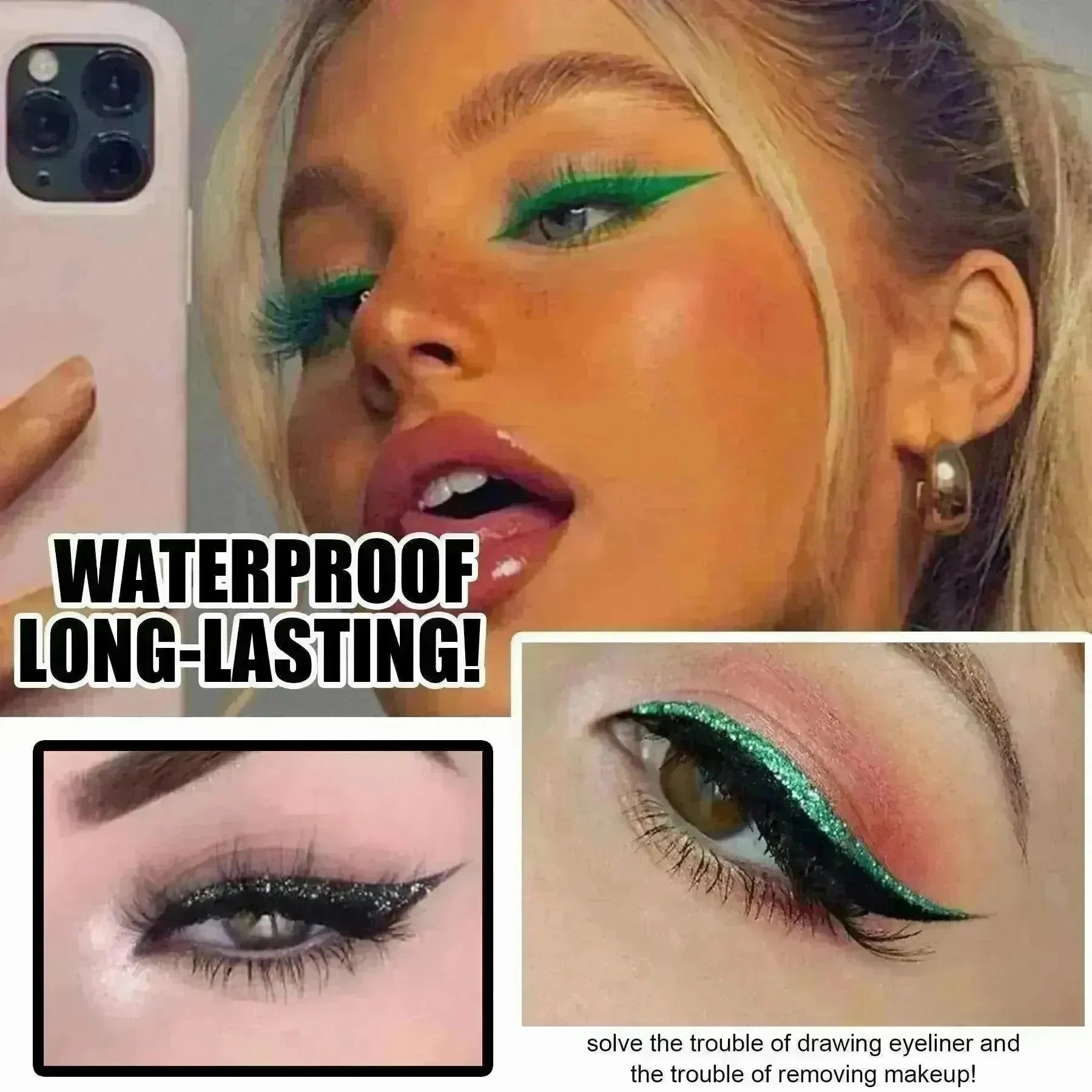 Glittering Eyeliner Sticker False lashes set