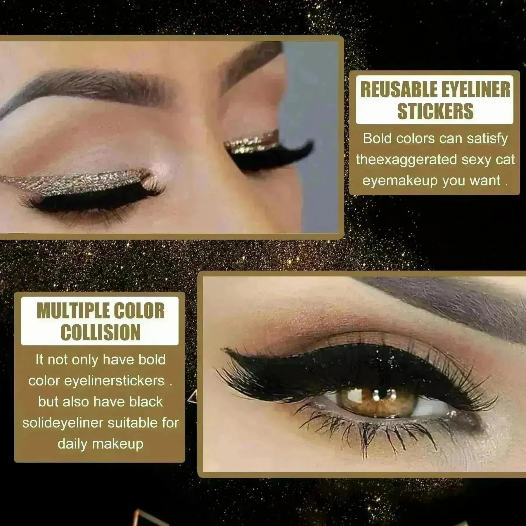 Glittering Eyeliner Sticker False lashes set