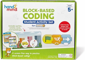 hand2mind ScratchJr Block-Based Coding Student Activity Set, Learn to Code, Computer Science and Programming for Kids, STEM Activities, STEM Classroom, Coding for Kids, Science Teacher Supplies