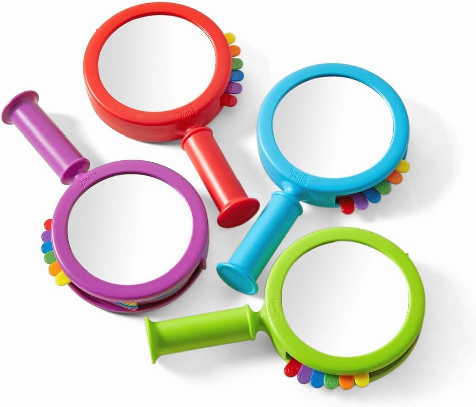 hand2mind See My Feelings Mirror, Play Therapy Toys, Mindfulness for Kids, Emotional Regulation for Kids, Social Emotional Learning Activities, Calm Down Corner Supplies, Calming Corner (Set of 4)