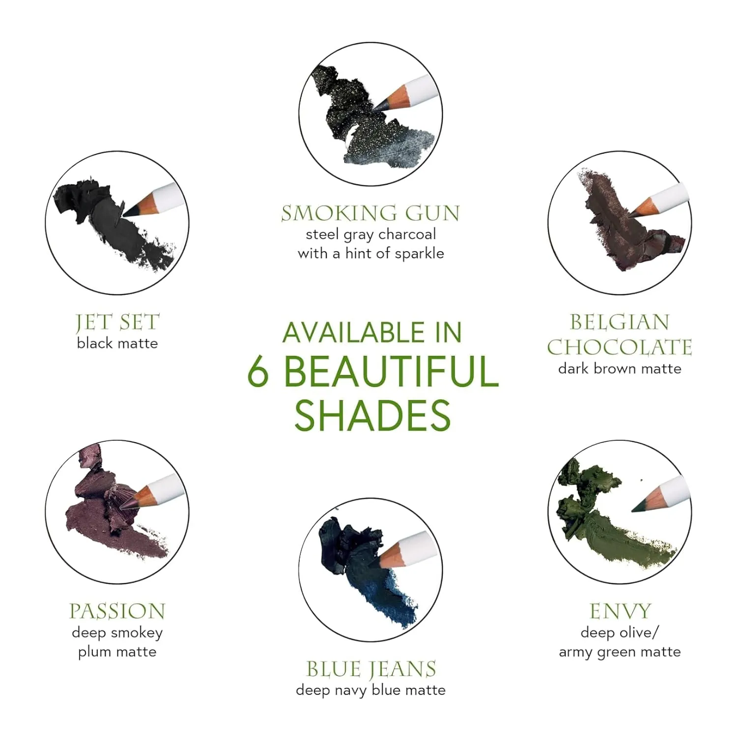 Honeybee Gardens Effortless Eye Liner Pencil in Blue Jeans, Rich Pigmentation, Smooth, Long-Wearing, Vegan, Gluten-Free
