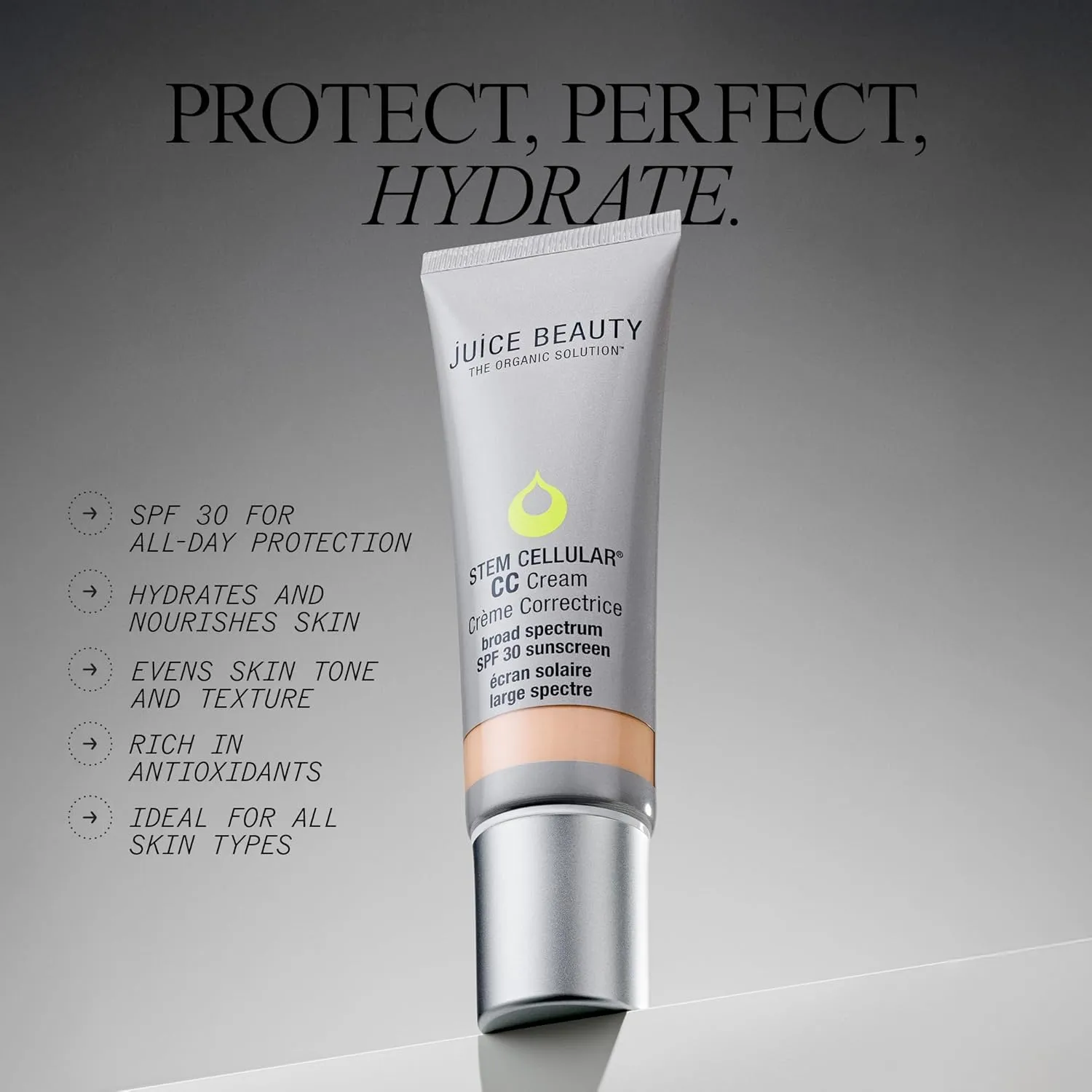 Juice Beauty Stem Cellular CC Cream SPF 30-50 mL - Provides Light Glowing Coverage - Vegan, Cruelty Free, Hydrating