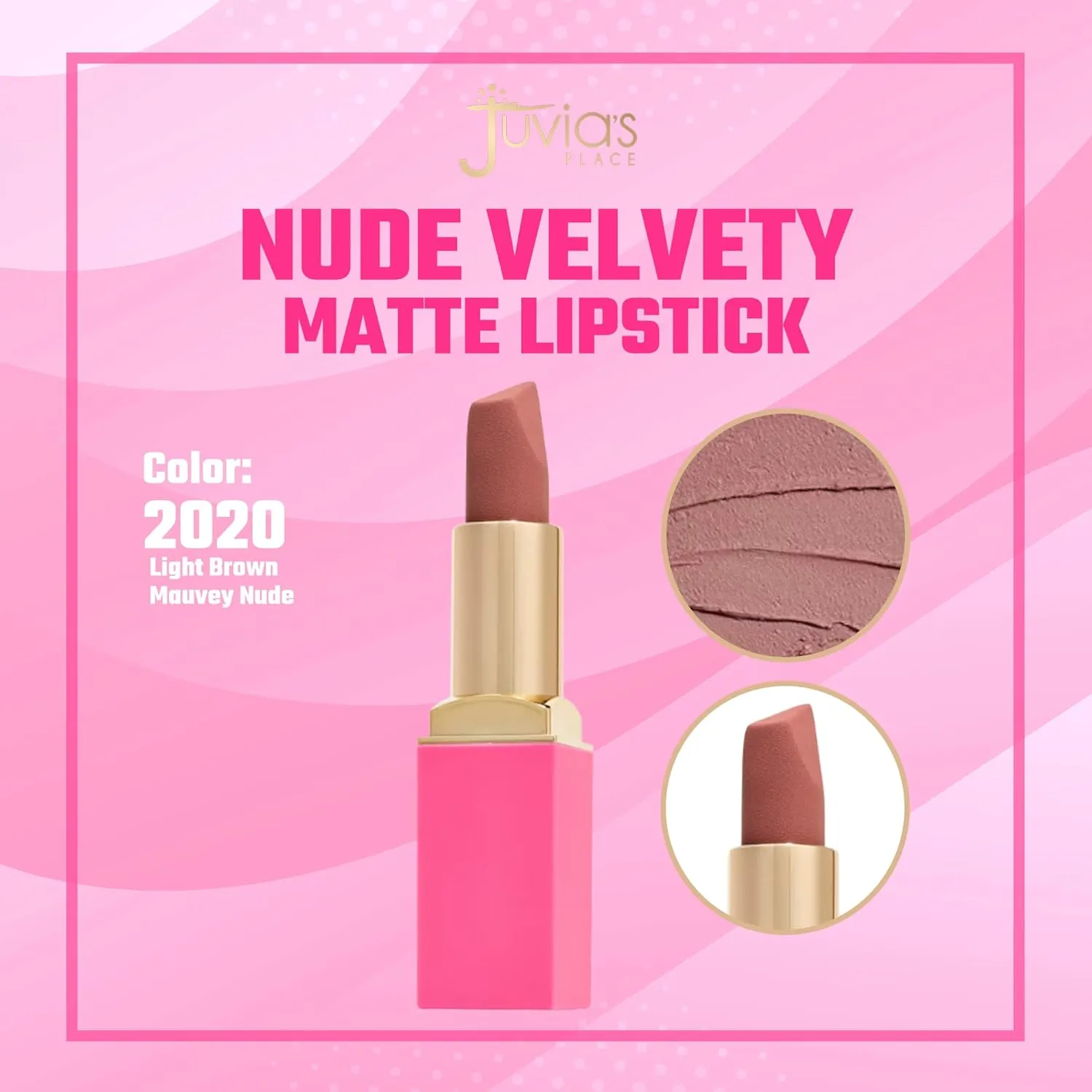 Juvia's Place The Nude Velvety Matte Lipstick 2020 - Nude, Long-lasting, Rich-Color Lip Makeup, Creamy Lipstick with Matte Finish, Beauty & Lip Products