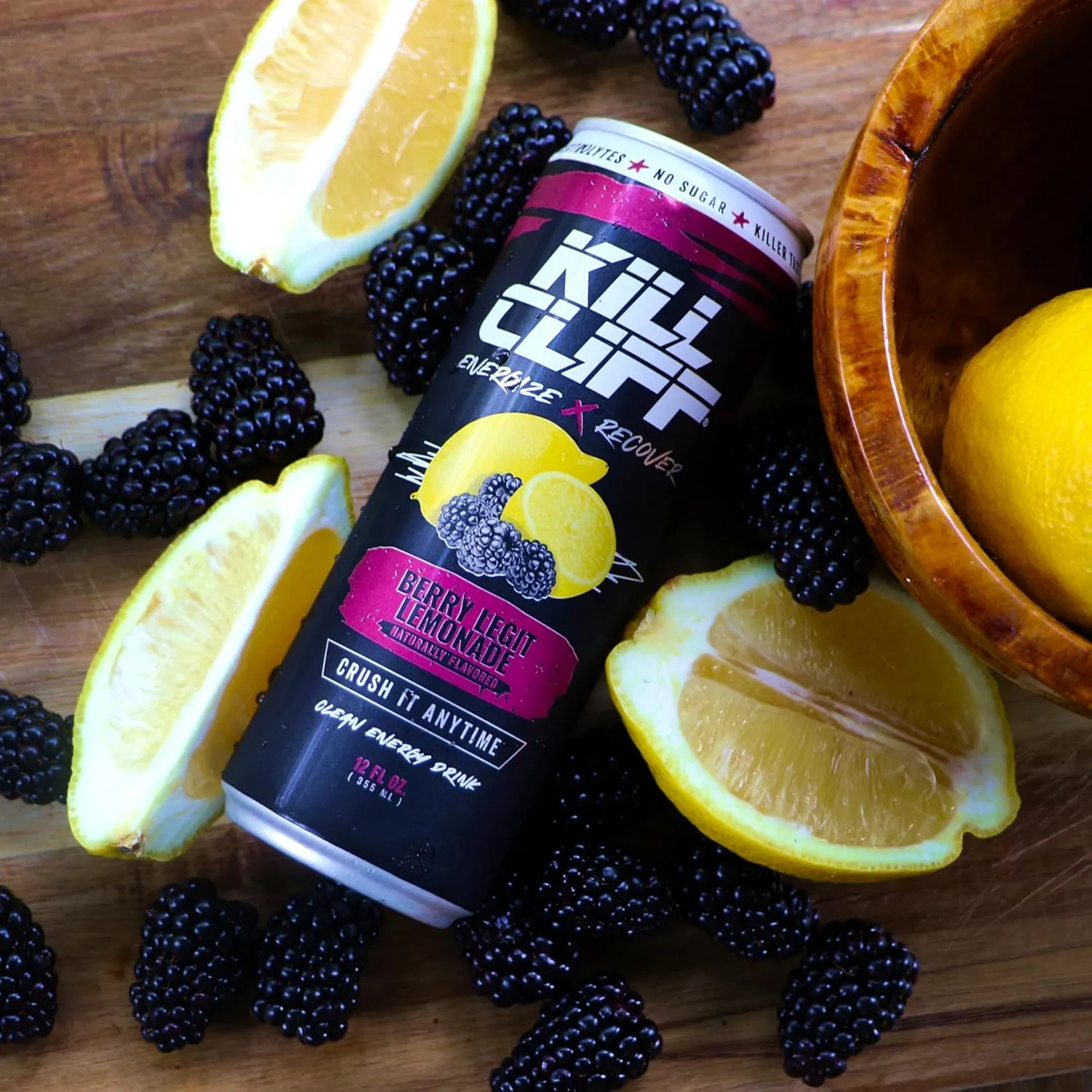 KILL CLIFF Energy & Recovery Drink | Electrolytes & B Vitamins | Natural, Clean Energy Drink | Zero Sugar | Keto | 12 Pack (Berry Legit Lemonade)