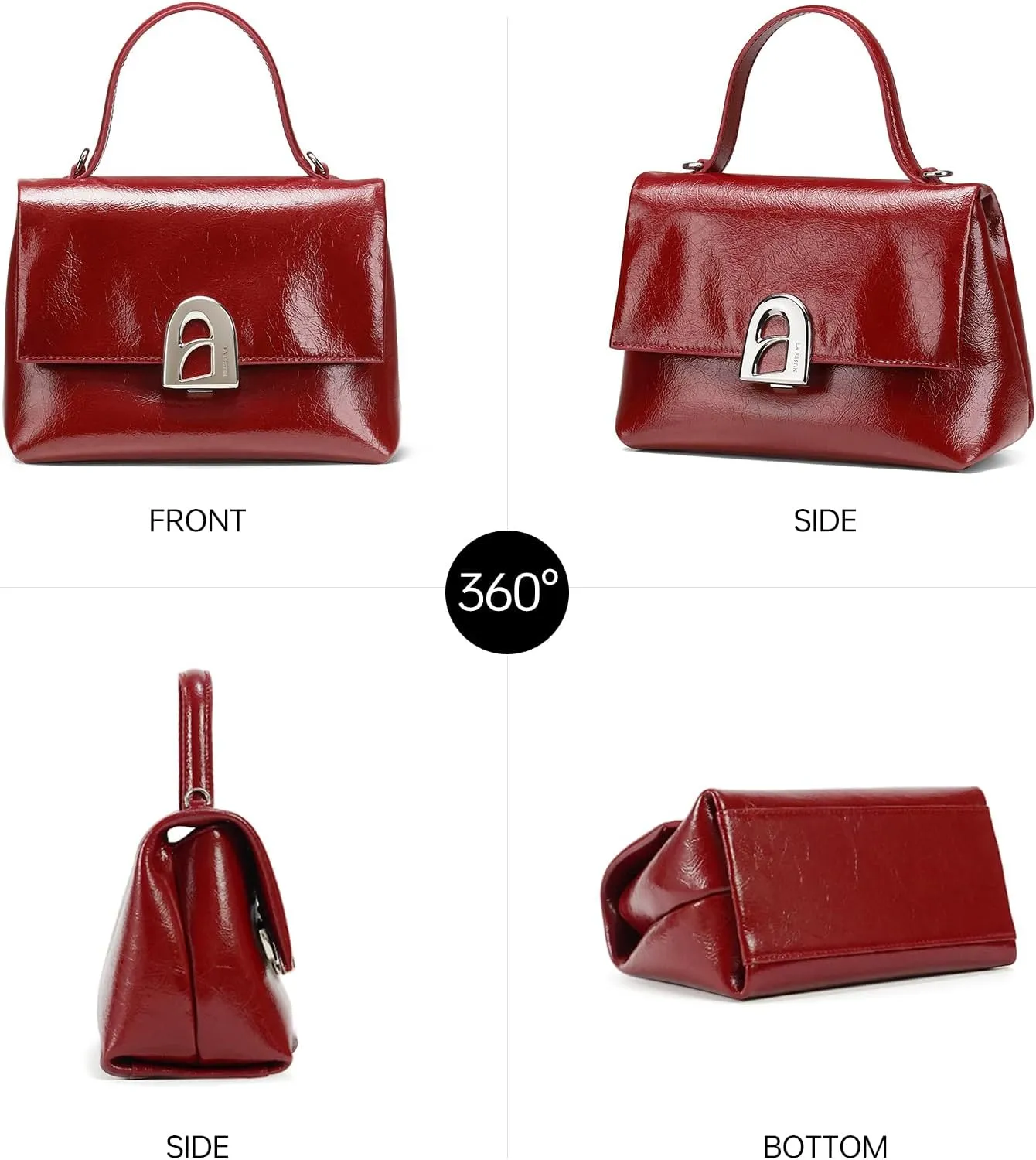 LA FESTIN Leather Small Handbag for Women, Mini Crossbody Purse & Shoulder Bag