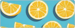 Lemon Wedges - Mouse Pad,Non-Slip Rubber Base Durable Stitched Edges Computer Mousepad for Gaming Home Office Wireless Mouse 12 x 31.5 in