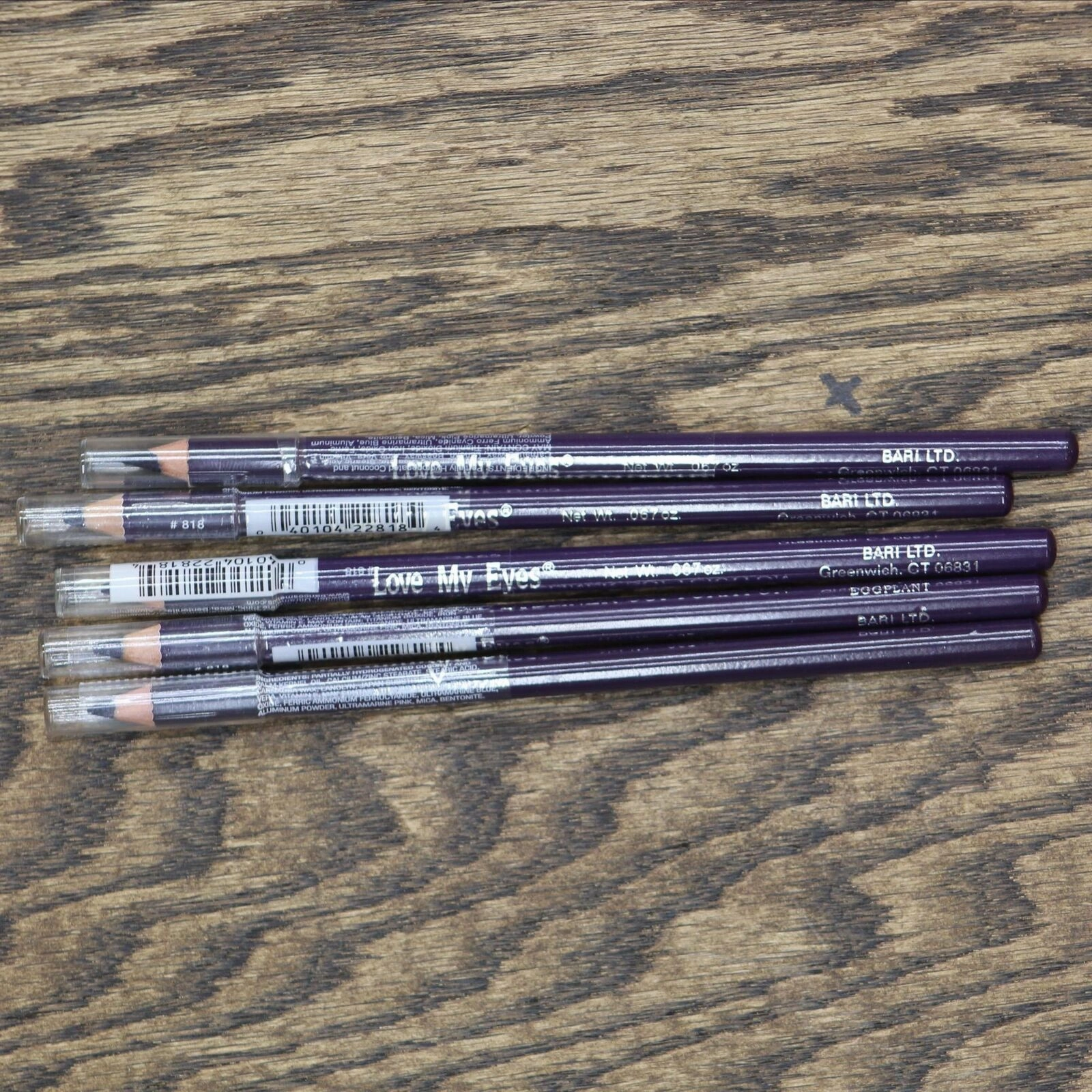 Love My Eyes 5-Pack Kohlkaujal Eyeliner Softcrayon Eggplant 818 Purple .067 oz.