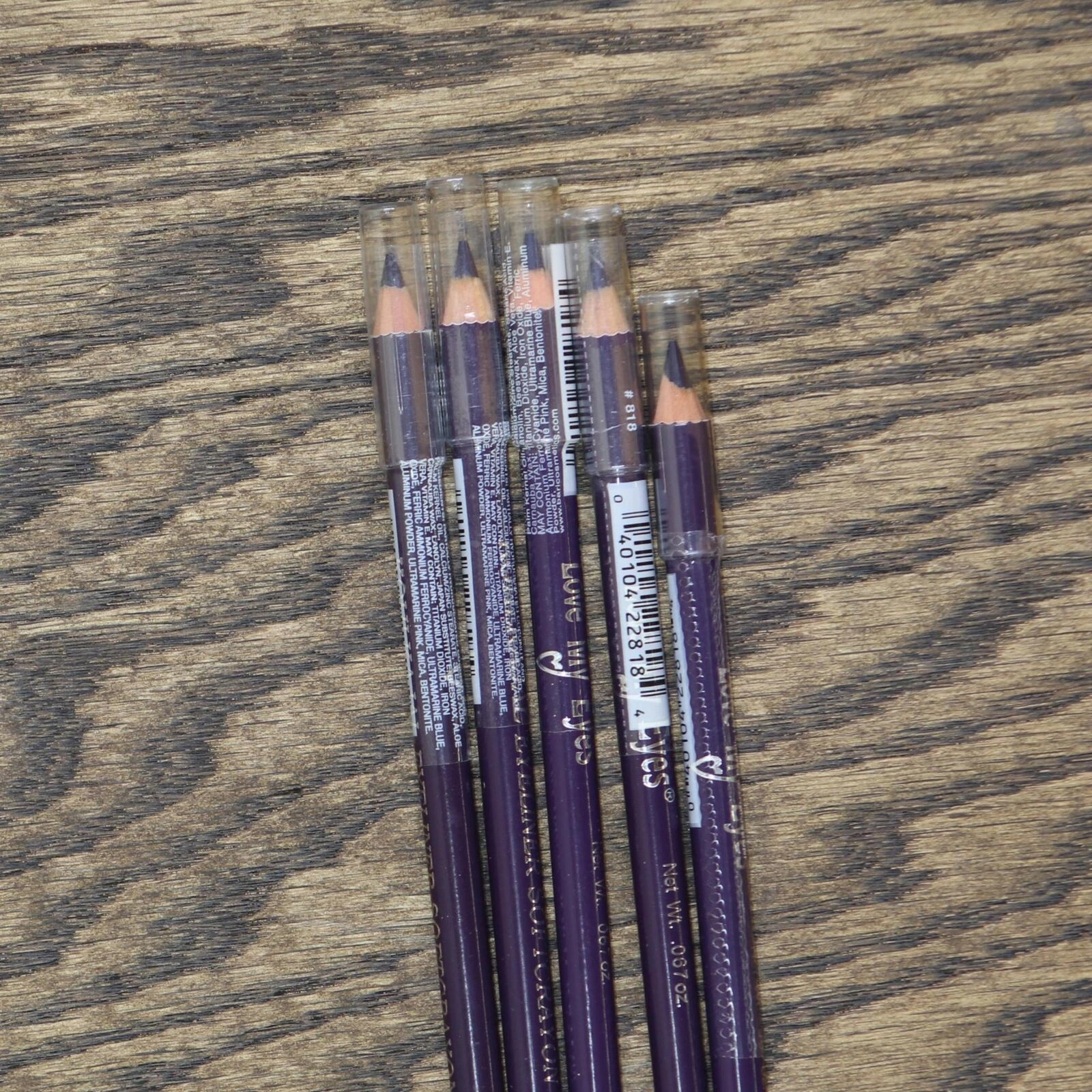 Love My Eyes 5-Pack Kohlkaujal Eyeliner Softcrayon Eggplant 818 Purple .067 oz.
