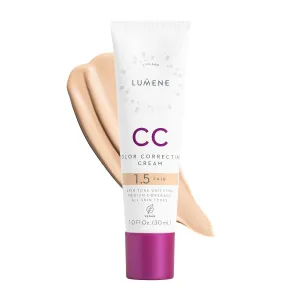 Lumene Color Correcting CC Cream - Lightweight Foundation - Medium Coverage - Redness Reducing Face Makeup for a Glowing Complexion - Vegan Formula   Suitable for All Skin Types - Fair (1 fl oz)