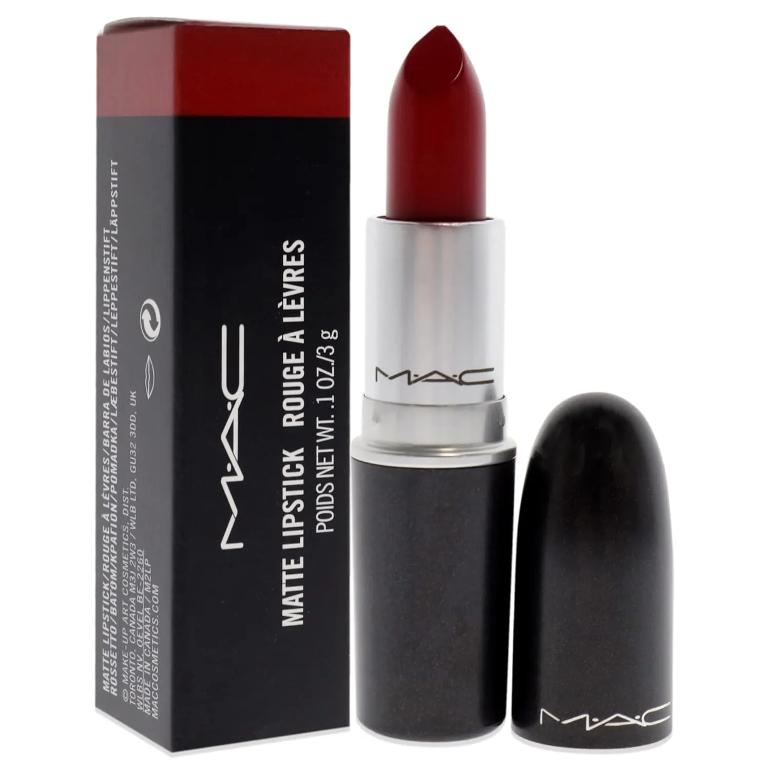 MAC Matte Lipstick - 612 Russian Red Lipstick Women 0.1 oz