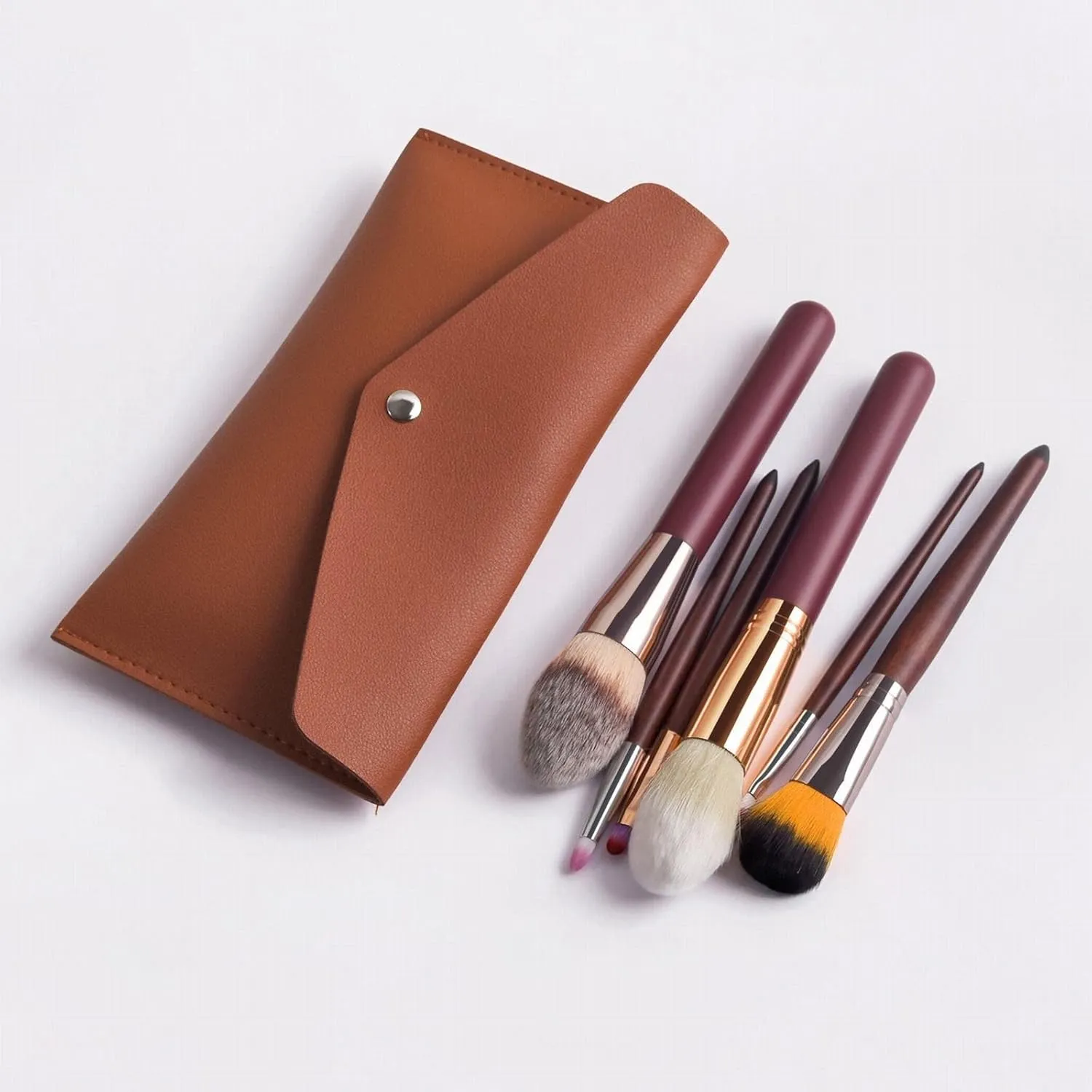 Makeup Set Advanced Synthetic Foundation Powder Eyeshadow Brush Set Beginner Makeup Brush Mini Set Beauty Makeup Brush Portable Makeup Soft Eye Eco(One Size,A)