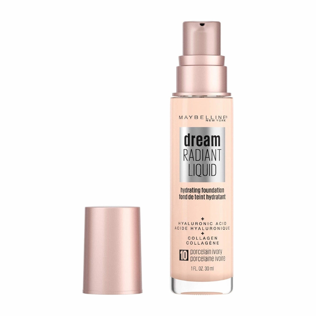 Maybelline Dream Radiant Liquid Foundation 30ml 10 Porcelain Ivory (Carded)