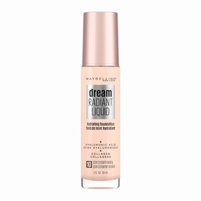 Maybelline Dream Radiant Liquid Foundation 30ml 10 Porcelain Ivory (Carded)